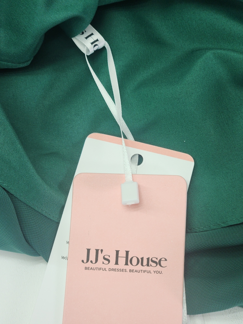 JJs House Emerald Green Asymmetric Chiffon Layered Blouse Size 12 - Picture 12 of 12